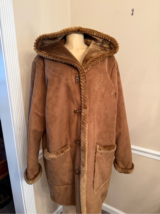 St. John's Bay Jackets & Blazers - St. John's Bay Chestnut Brown Faux Shearling Jacket